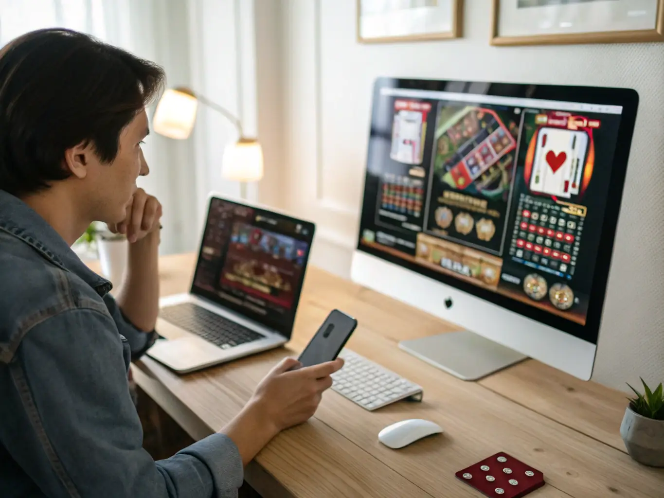 A person is immersed in a live gaming session on their smartphone, with a clear and responsive interface, highlighting the seamless gaming experience offered by the CCZZ Casino app.